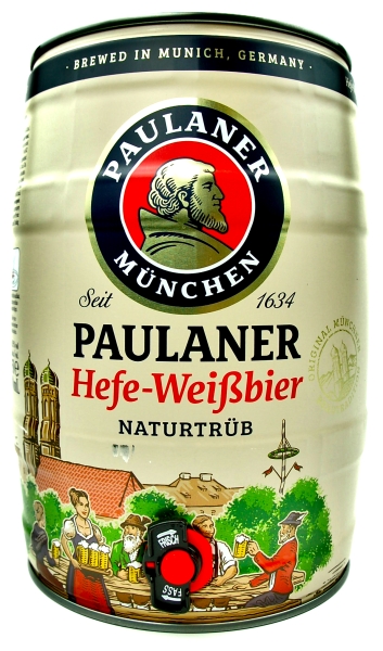 Paulaner Hefe-Weissbier naturtrüb 5,0L Fass